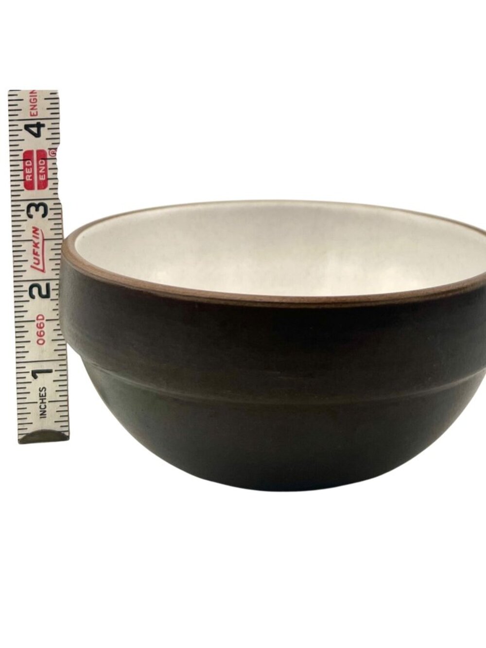 Vintage Heath Ceramics Pottery Bowls Set Of 2 Brown White 5.5” Stacking Cereal - Picture 8 of 9